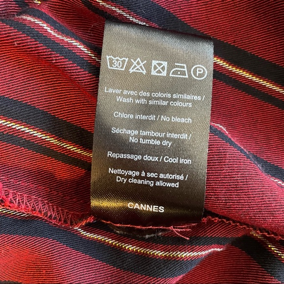 MKT Studios Button Down Red Stripe Top - Picture 7 of 8